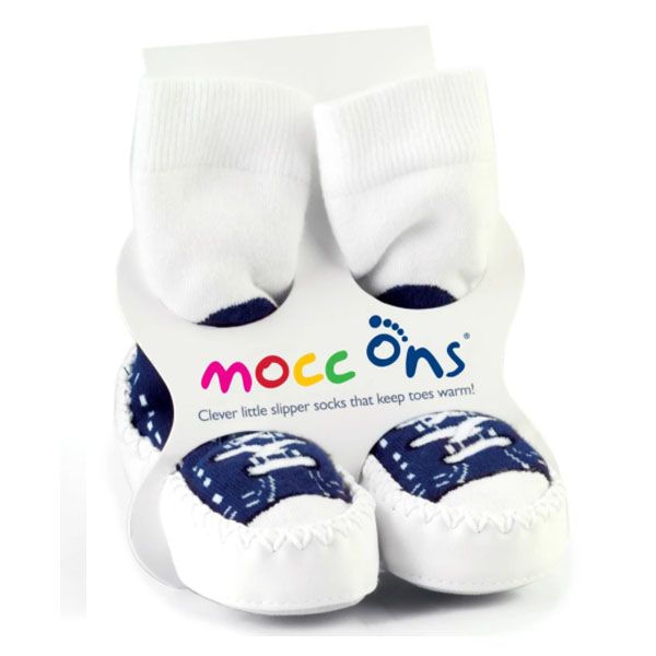 Mocc Ons Navy Slippers